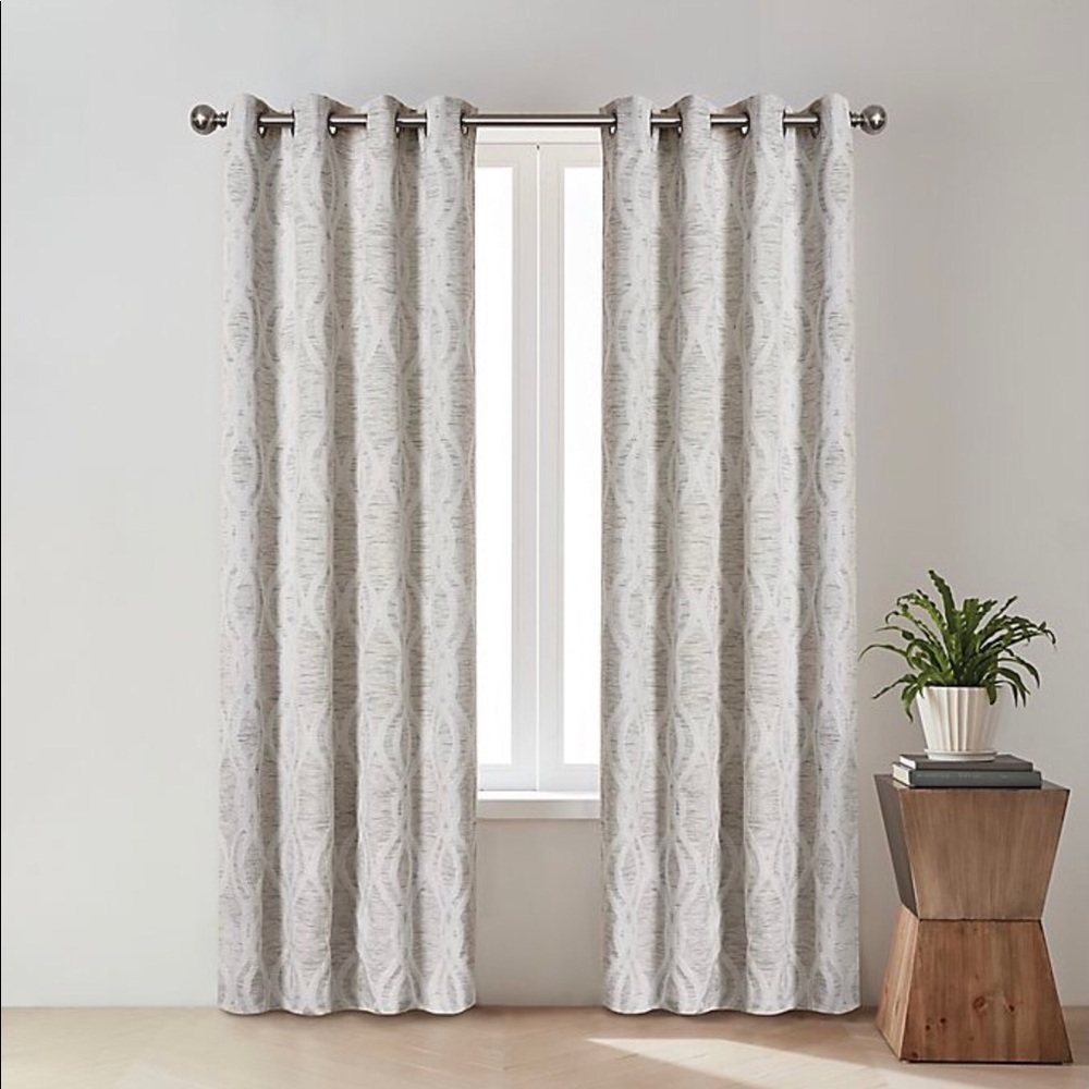 O&O by Olivia & Oliver Zander Geo 63-Inch Room Darkening Grommet Panel in Navy